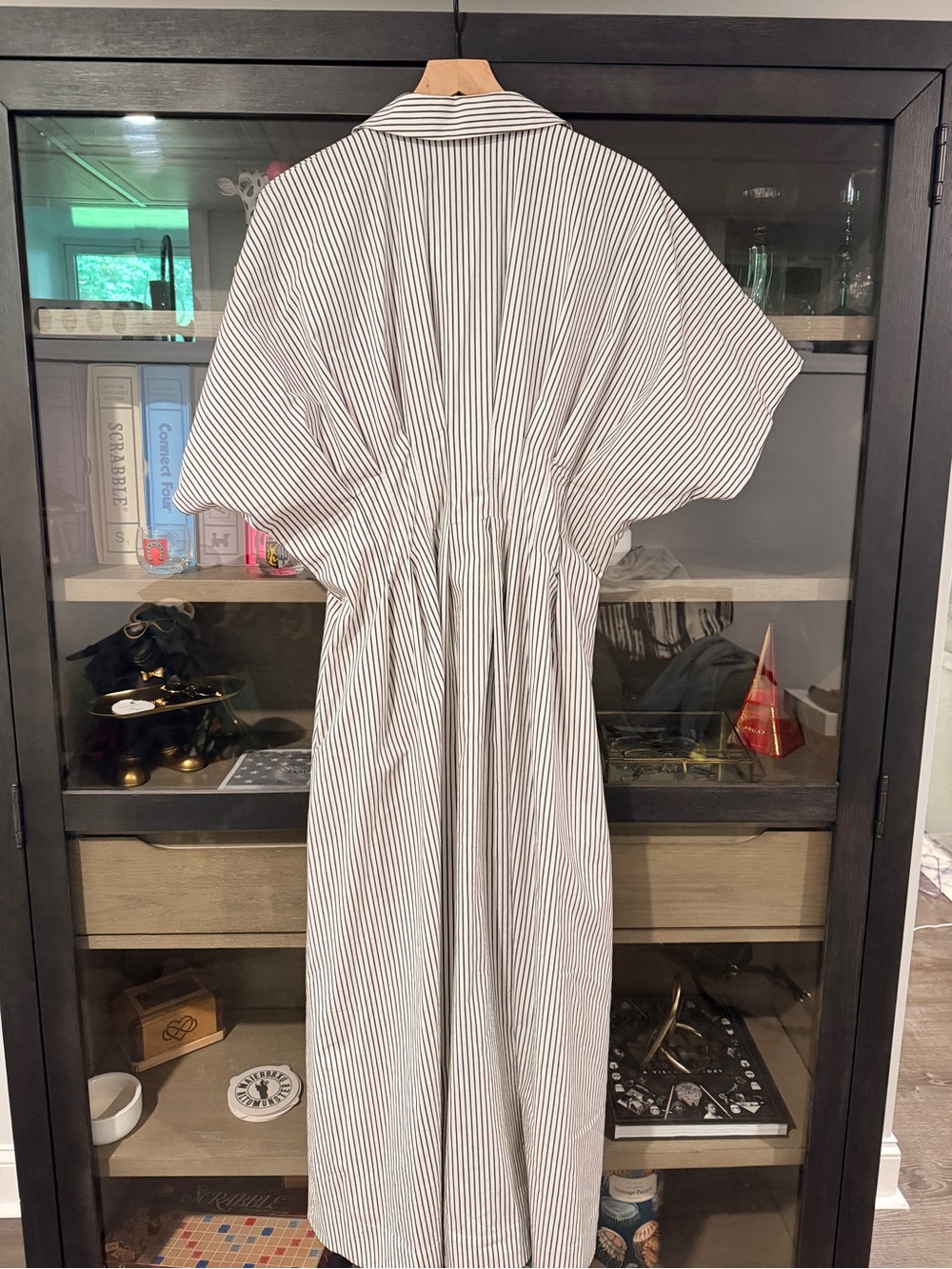 Exquise By Anthropology - Tobie Striped Shirtdress in White and black XL - Picture 5 of 6